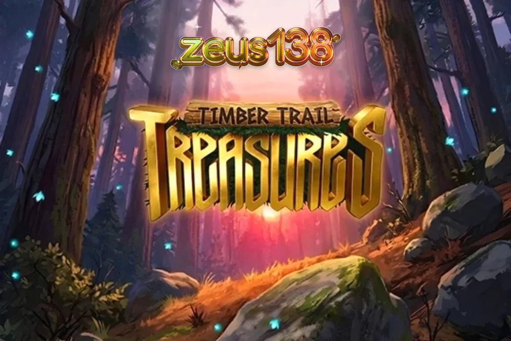 Pemandangan hutan mistis dengan simbol hewan dan penebang kayu dalam slot Timber Trail Treasures